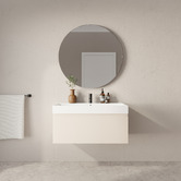 Marquis Sanremo 900mm Wall Hung Single Vanity with Polymarble Countertop