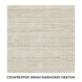 Marquis Chelsea 750mm Matte White Wall Hung Single Vanity with Stone Countertop
