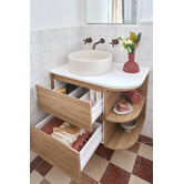 Marquis Avion 750mm Wall Hung Single Vanity with Solid Surface Countertop