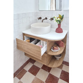 Marquis Avion 750mm Wall Hung Single Vanity with Solid Surface Countertop