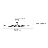 Big Ass Fans Haiku 152cm DC Bamboo Low Profile Smart Ceiling Fan with Remote Control