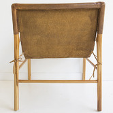 Lila Interiors Tan Oceanic Leather Sling Armchair