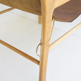 Lila Interiors Tan Oceanic Leather Sling Armchair