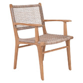 Lila Interiors Zen Teak Wood Outdoor Dining Armchair