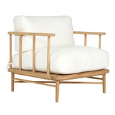 Lila Interiors White &amp; Natural Ocea Armchair