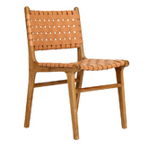 Lila Interiors Pasadena Woven Leather Dining Side Chair
