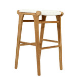 Lila Interiors 75cm Zen Teak Wood Outdoor Barstool