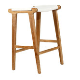 Lila Interiors 65cm Pasadena Flat Leather Saddle Stool