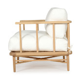Lila Interiors White &amp; Natural Ocea Armchair