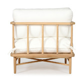 Lila Interiors White &amp; Natural Ocea Armchair