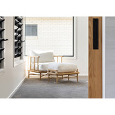 Lila Interiors White &amp; Natural Ocea Armchair