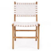 Lila Interiors Pasadena Woven Leather Dining Side Chair