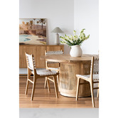 Lila Interiors Pasadena Woven Leather Dining Side Chair