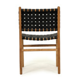 Lila Interiors Pasadena Woven Leather Dining Side Chair