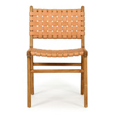 Lila Interiors Pasadena Woven Leather Dining Side Chair