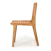 Lila Interiors Pasadena Woven Leather Dining Side Chair
