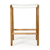 Lila Interiors 65cm Pasadena Flat Leather Saddle Stool