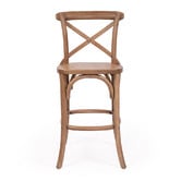 Lila Interiors 65cm Cross Back Oak Wood Counter Stool