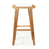 Lila Interiors 65cm Pasadena Flat Leather Saddle Stool