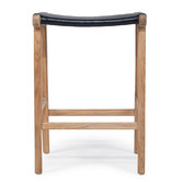 Lila Interiors 65cm Pasadena Flat Leather Saddle Stool