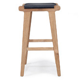 Lila Interiors 65cm Pasadena Flat Leather Saddle Stool