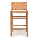 Lila Interiors 65cm Pasadena Woven Leather Counter Stool