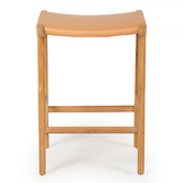 Lila Interiors 65cm Pasadena Flat Leather Saddle Stool