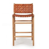 Lila Interiors 65cm Pasadena Woven Leather Counter Stool