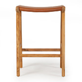 Lila Interiors 65cm Pasadena Flat Leather Saddle Stool