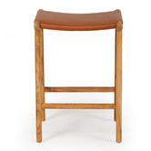 Lila Interiors 65cm Pasadena Flat Leather Saddle Stool