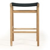Lila Interiors 65cm Zen Backless Teak Wood Outdoor Barstool
