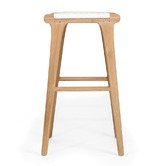 Lila Interiors 75cm Zen Teak Wood Outdoor Barstool