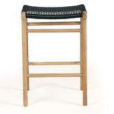 Lila Interiors 65cm Zen Backless Teak Wood Outdoor Barstool