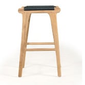 Lila Interiors 65cm Zen Backless Teak Wood Outdoor Barstool