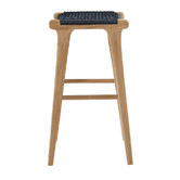 Lila Interiors 75cm Zen Teak Wood Outdoor Barstool