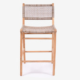 Lila Interiors 65cm Zen Teak Wood Outdoor Counter Stool