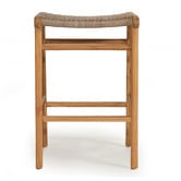 Lila Interiors 65cm Zen Backless Teak Wood Outdoor Barstool