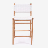 Lila Interiors 65cm Zen Teak Wood Outdoor Counter Stool
