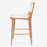 Lila Interiors 65cm Zen Teak Wood Outdoor Counter Stool