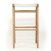 Lila Interiors 65cm Zen Backless Teak Wood Outdoor Barstool