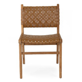 Lila Interiors Pasadena Woven Leather Dining Side Chair