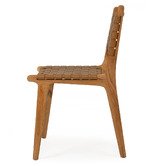 Lila Interiors Pasadena Woven Leather Dining Side Chair