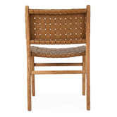 Lila Interiors Pasadena Woven Leather Dining Side Chair