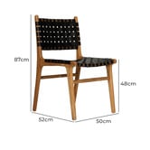 Lila Interiors Pasadena Woven Leather Dining Side Chair