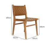 Lila Interiors Pasadena Woven Leather Dining Side Chair