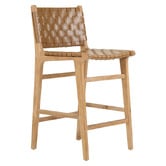 Lila Interiors 65cm Pasadena Woven Leather Counter Stool