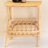 ZZZtime Mattresses Nunzio Rattan Bedside Table with Magazine Rack