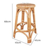 ZZZtime Mattresses 66cm Nyang Rattan Counter Stools