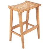 ZZZtime Mattresses 68cm August Rattan &amp; Teak Wood Counter Stool