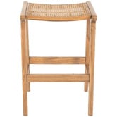 ZZZtime Mattresses 68cm August Rattan &amp; Teak Wood Counter Stool
